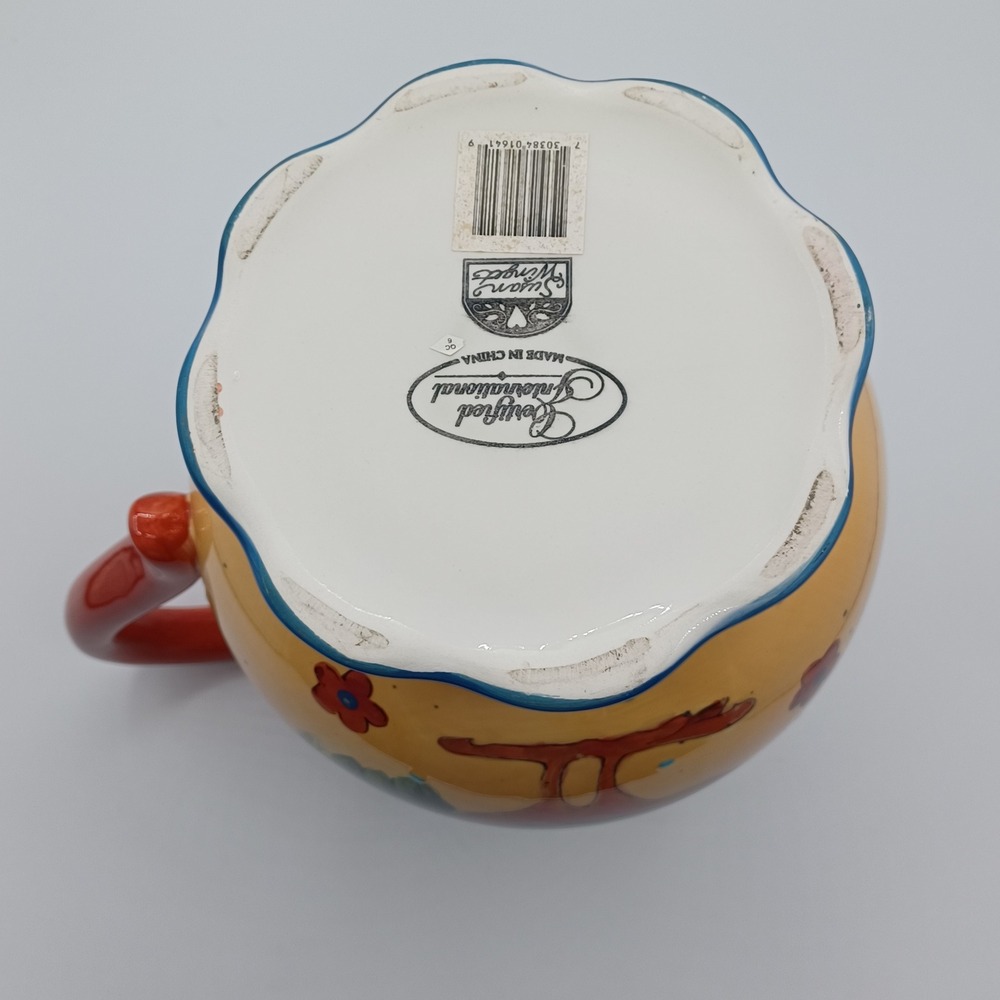 Certified International Pitcher Susan Winget Rooster Yellow Excellent Ceramic - Picture 7 of 14